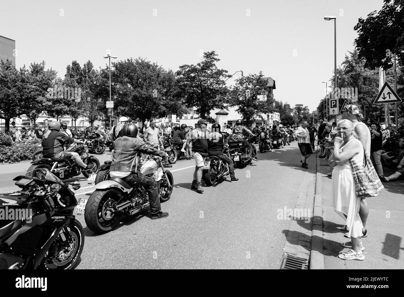 Magic Bikes Rudesheim, one of Europe's biggest Harley Davidson events in the Rhine Valley world heritage region. Harley & vintage bike rally, Germany Stock Photo