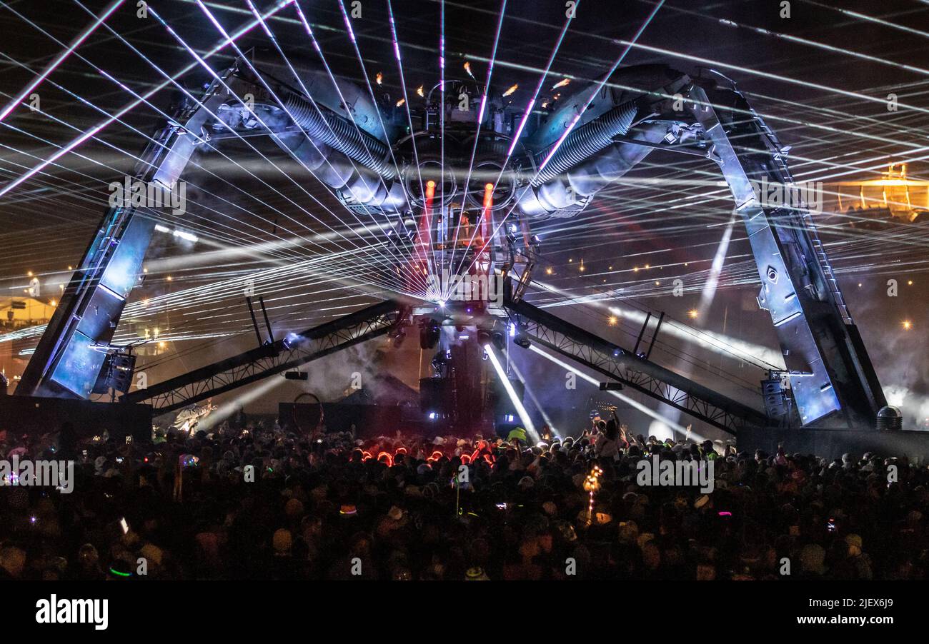 Arcadia at Glastonbury Festival 2022. Credit Charlie Raven/Alamy Stock Photo Alamy