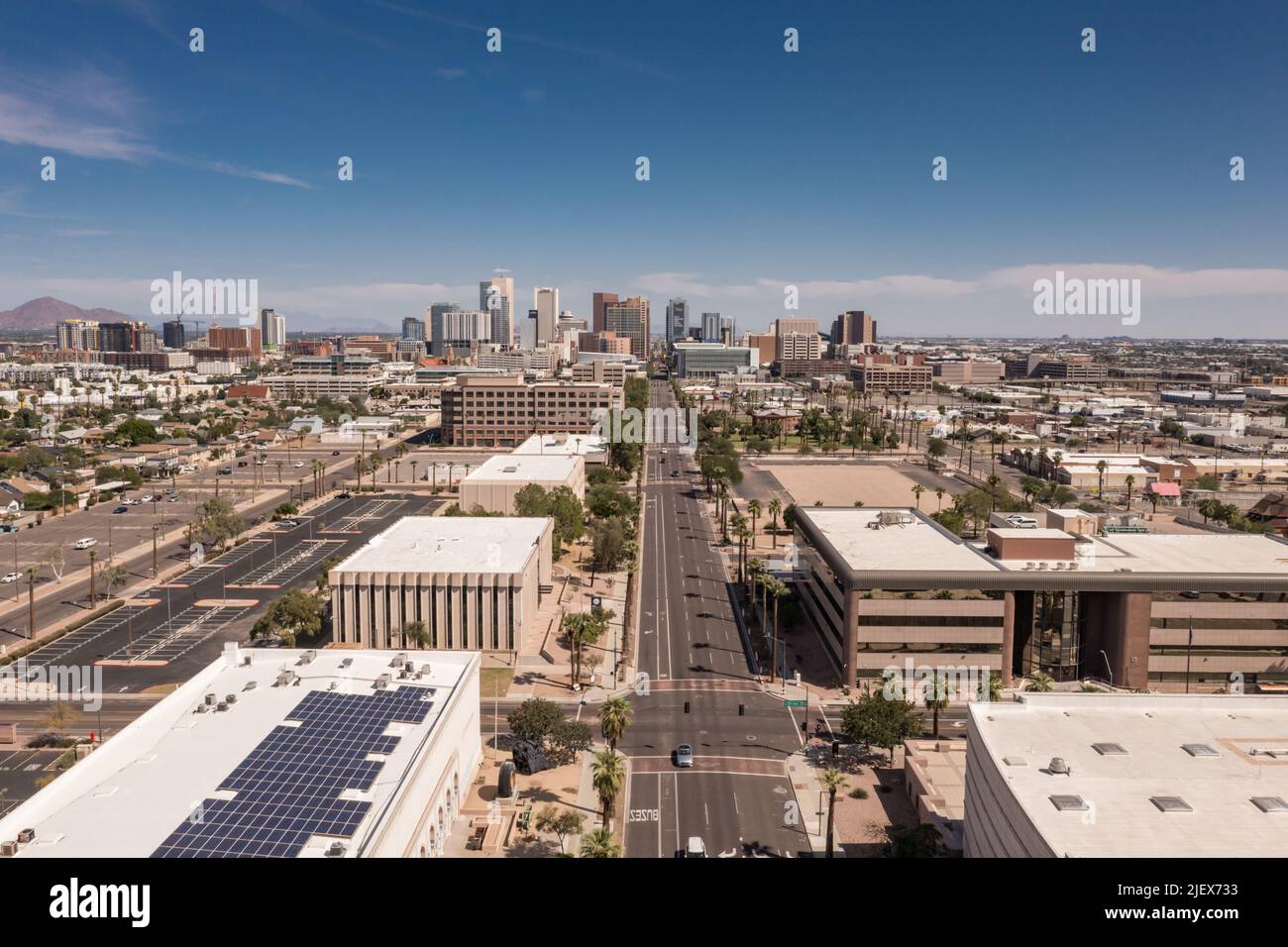 Phoenix, Arizona, USA. Aerial view of city  Stock Photo