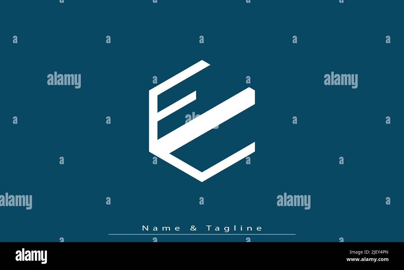 Alphabet letters Initials Monogram logo EC , CE Stock Vector