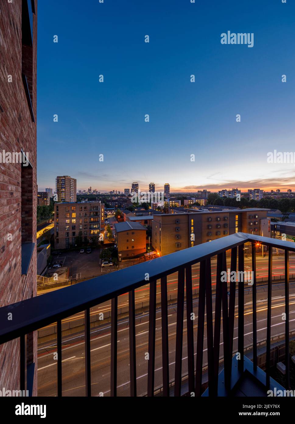 London View photography from apartments in Bromley By Bow Stock Photo