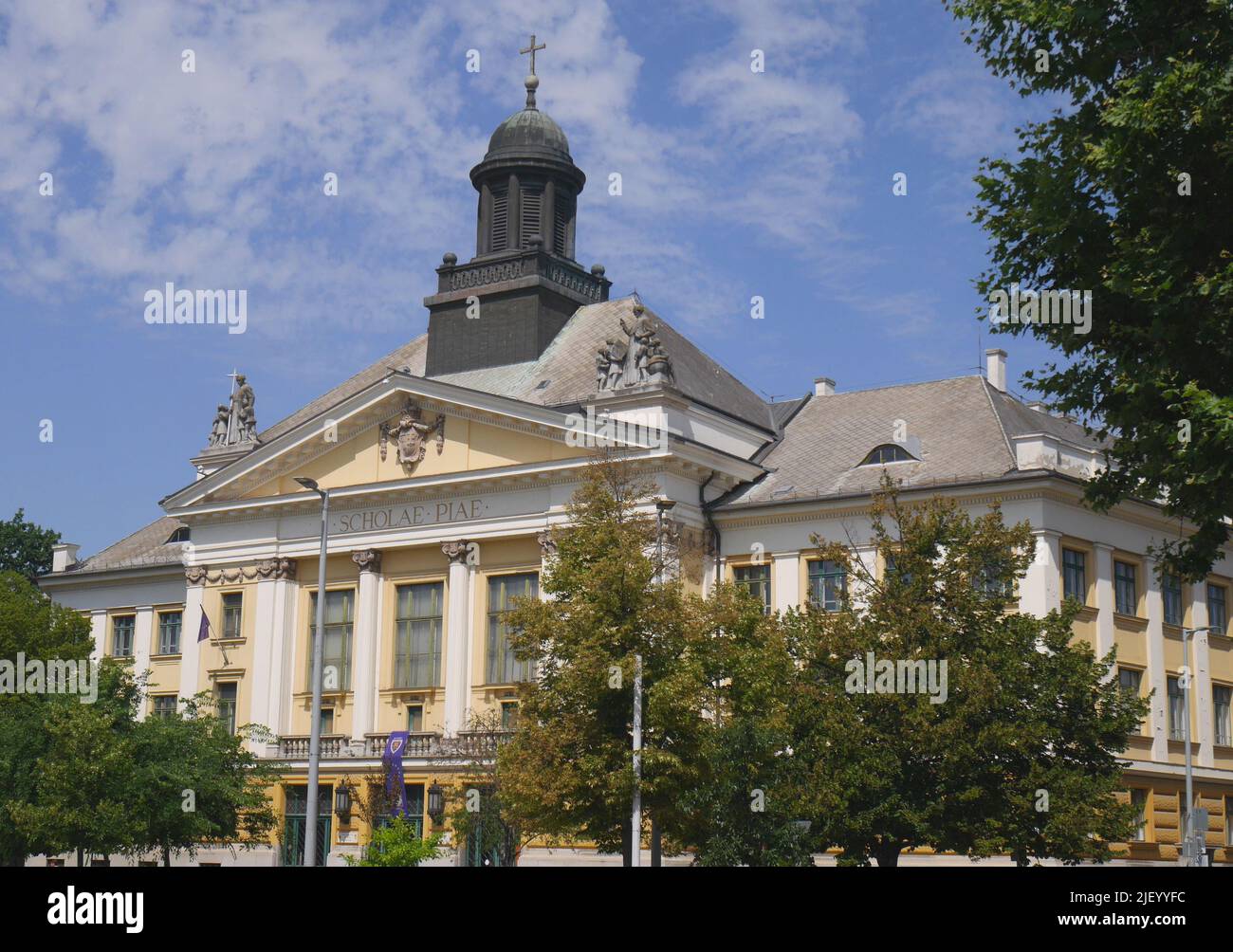 Piarist High School, Piaristak tere, Piarist Square, Kecskemet, Hungary Stock Photo