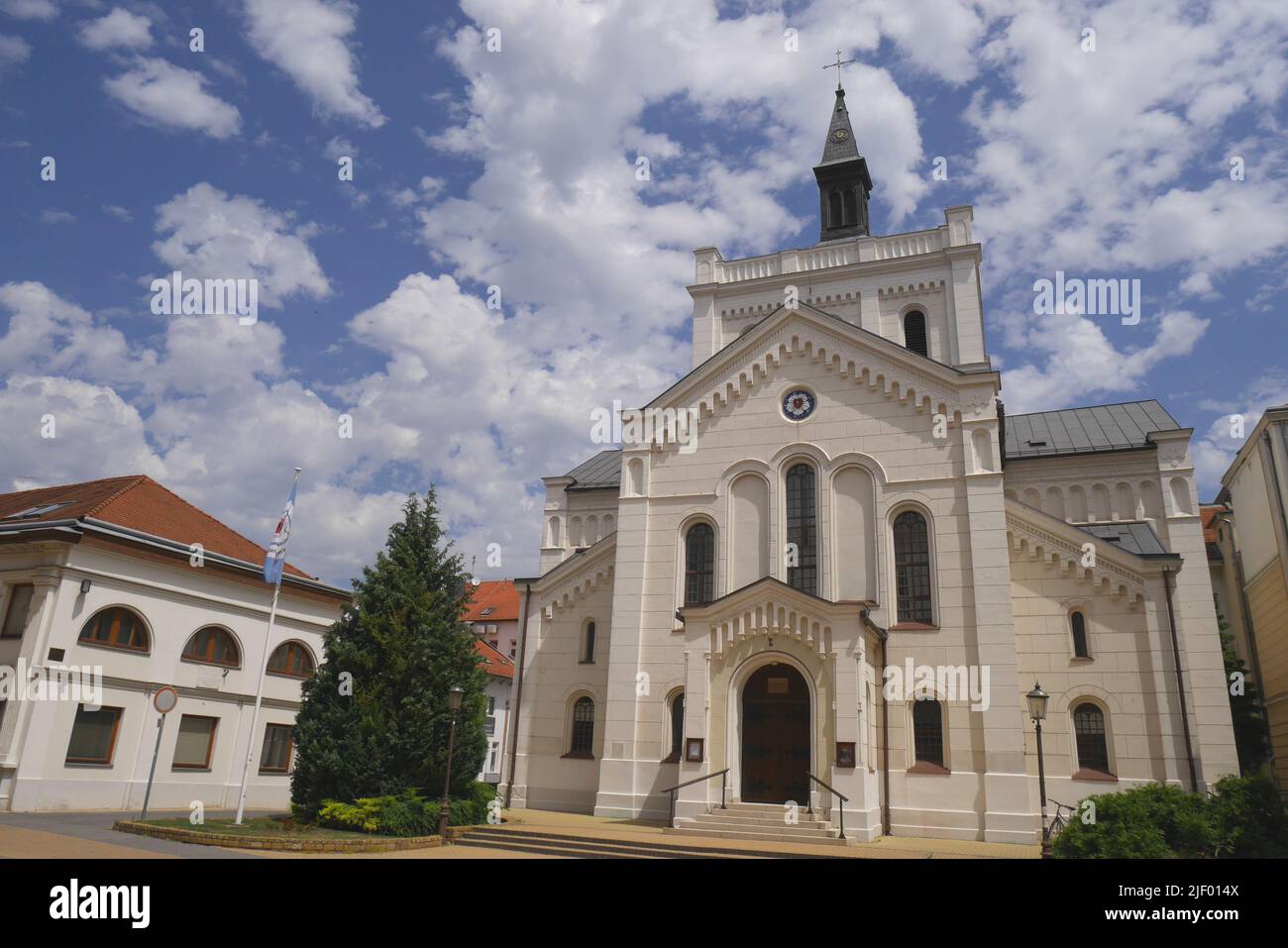 The 19th century Lutheran Evangelical Church, Kecskemet, Hungary, designed by Miklos Ybl Stock Photo