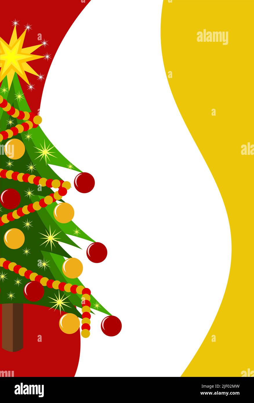 Christmas background with decorated Christmas tree and copyspace Stock ...