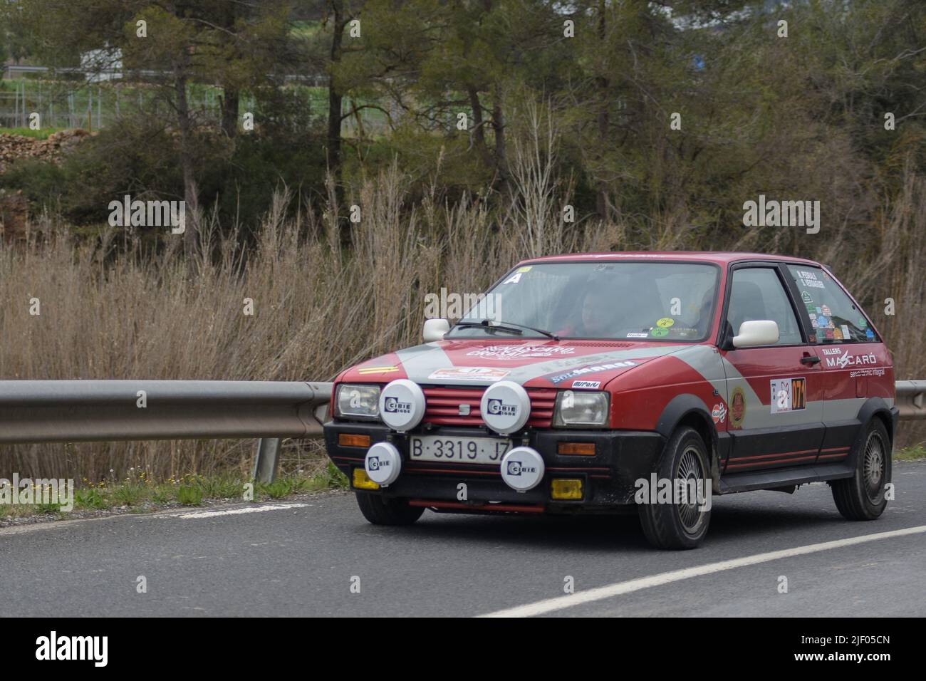 Typical spanish urban car of all times. Seat Stock Photo Alamy