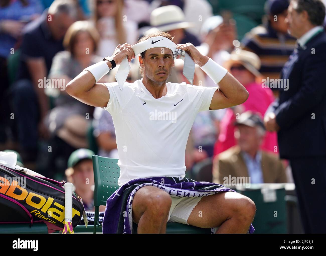 Rafael Nadal during his match against Francisco Cerundolo on day two of ...