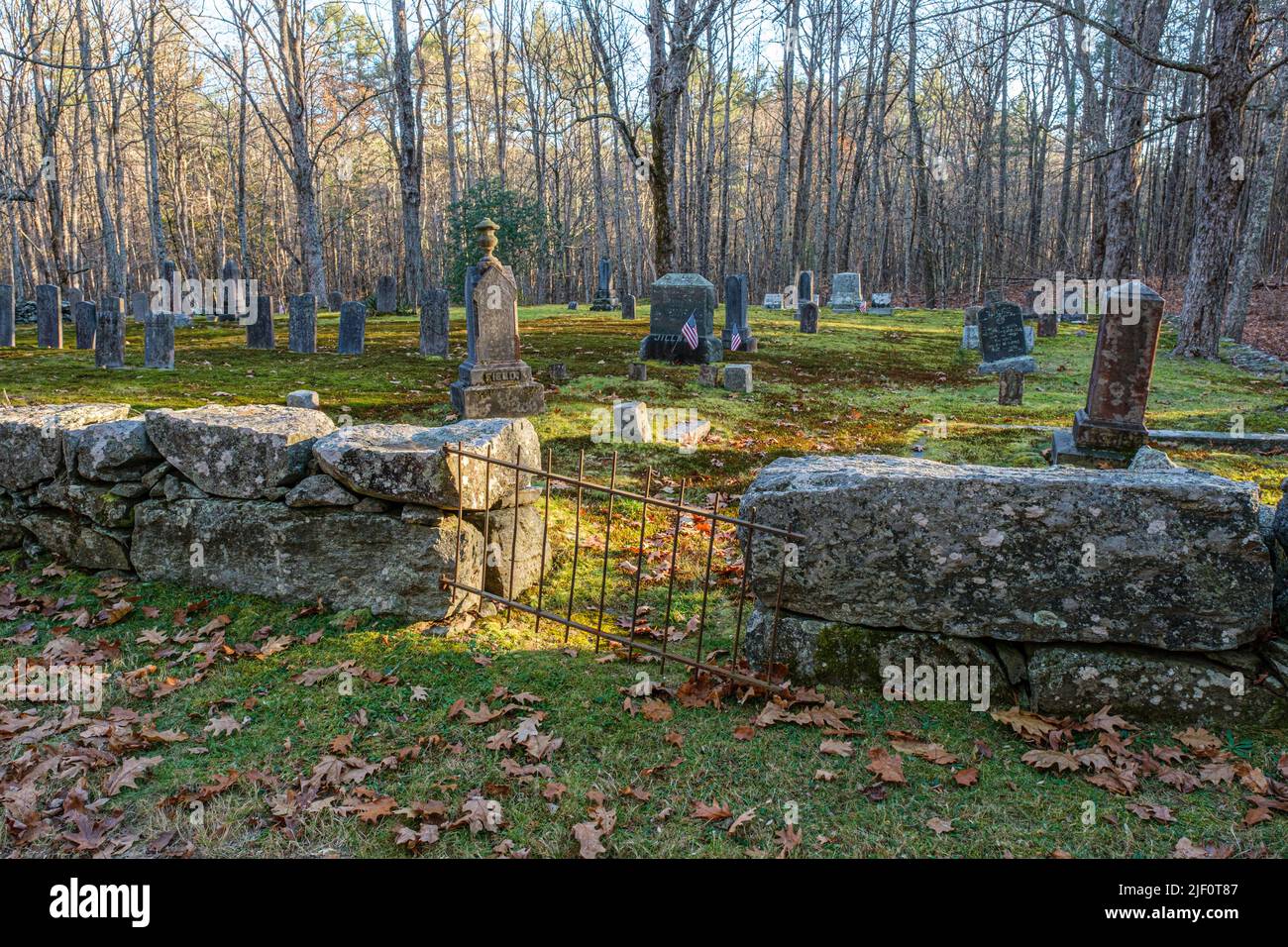 Petersham, Massachusetts - Nichewaug Cemetery, Stock Photo