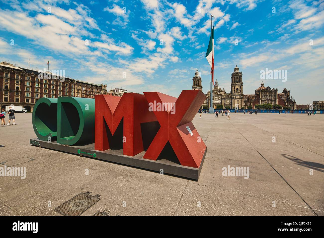 Ciudad de México lettering at Plaza de la Constitución also called ...