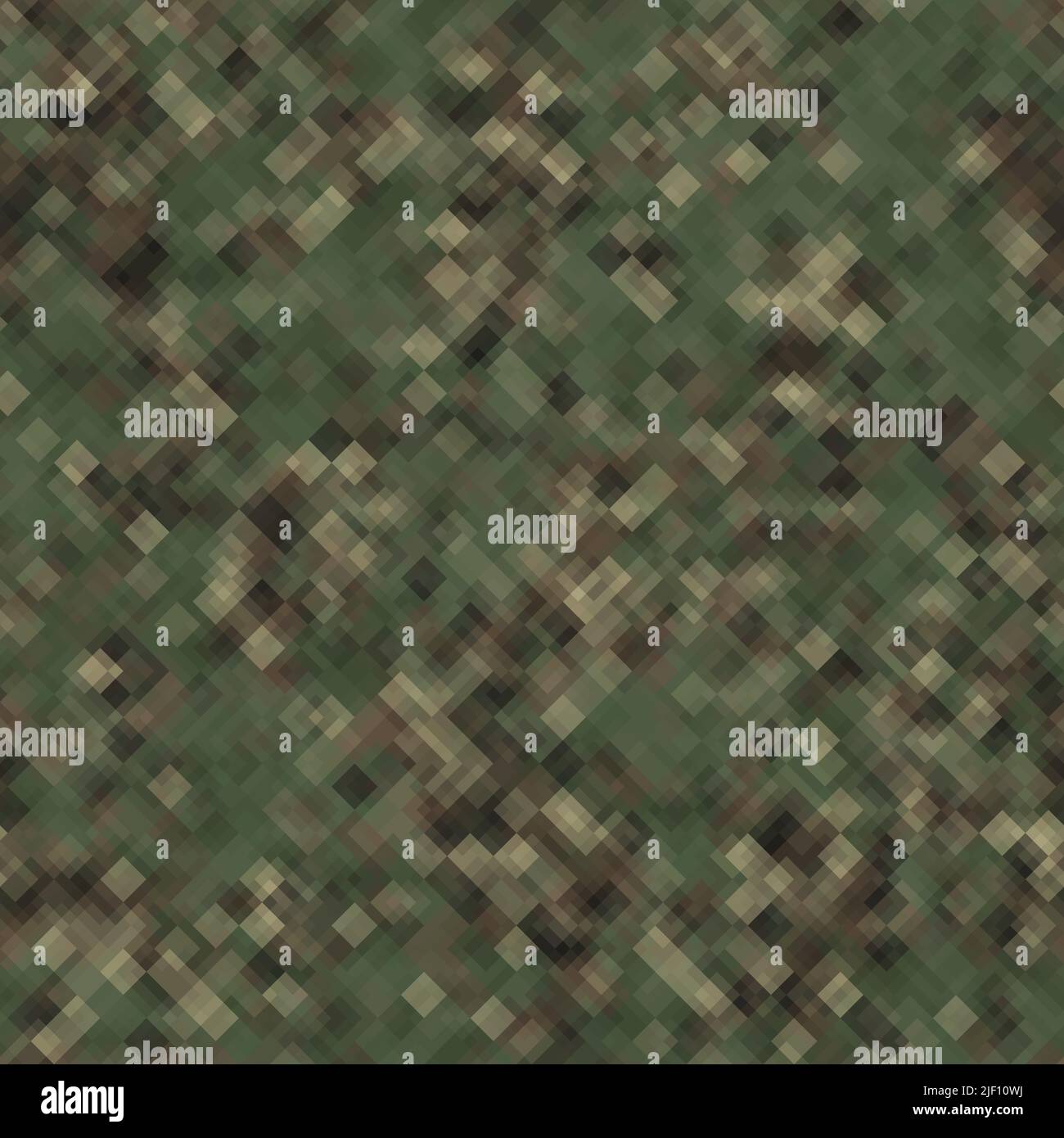 Abstract seamless pattern with khaki and brown colored chaotic overlap pixels Stock Vector