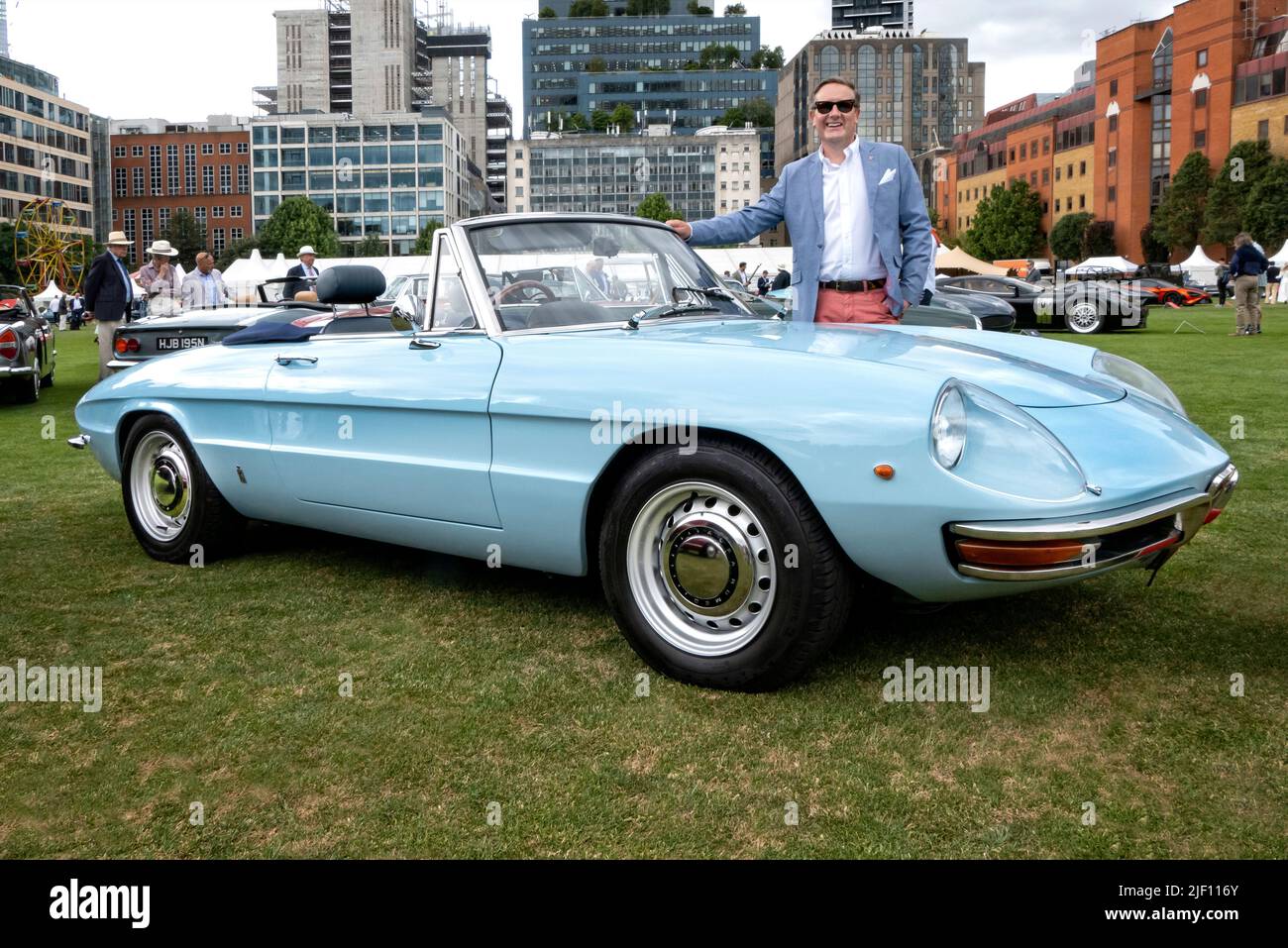 1969 Alfa Romeo Duetto Spider at the London Concours at the Honourable Artillery Company in the City of London UK Stock Photo