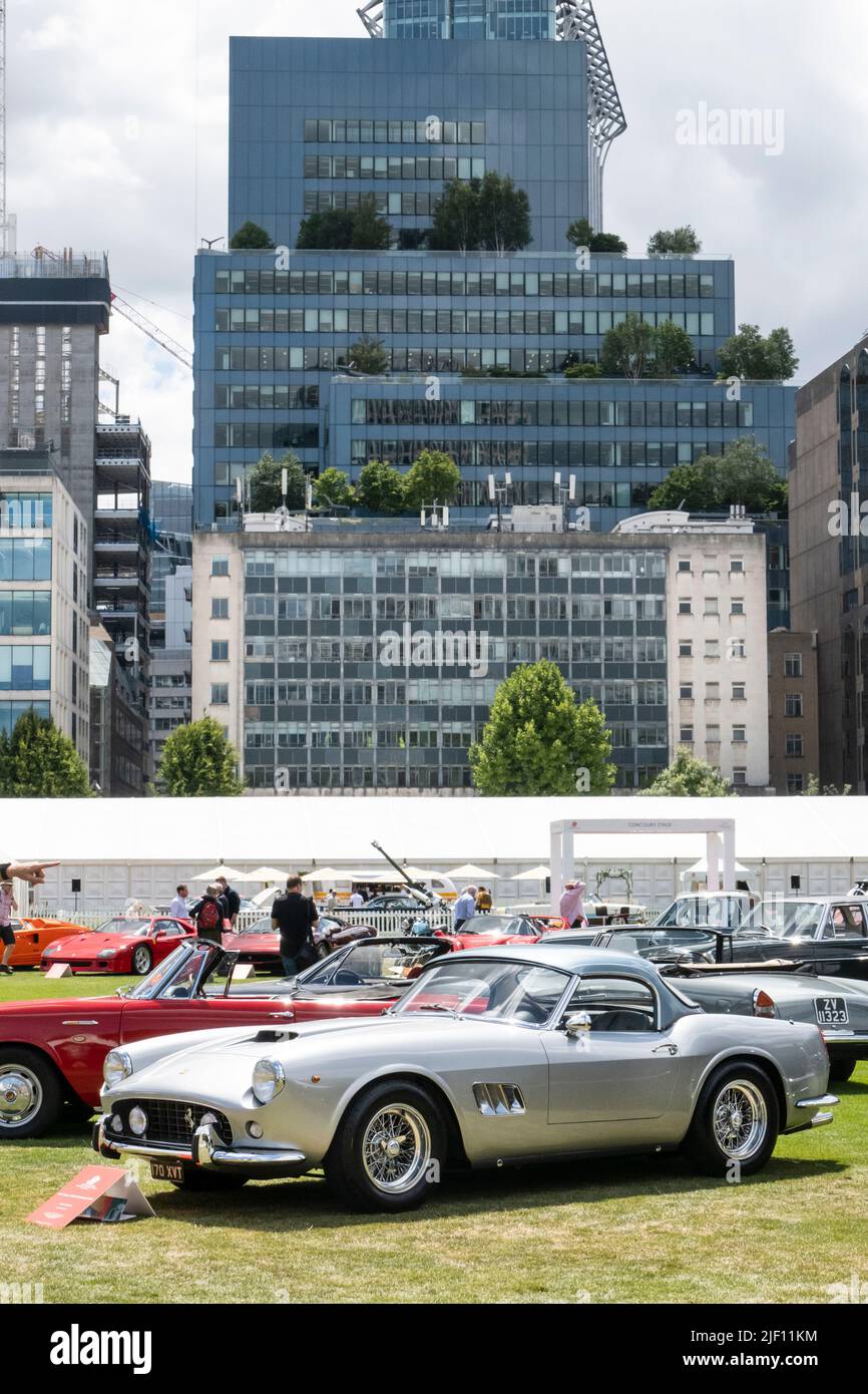 1962 Ferrari 250GT California Spider SWB at the London Concours at the Honourable Artillery Company in the City of London UK Stock Photo