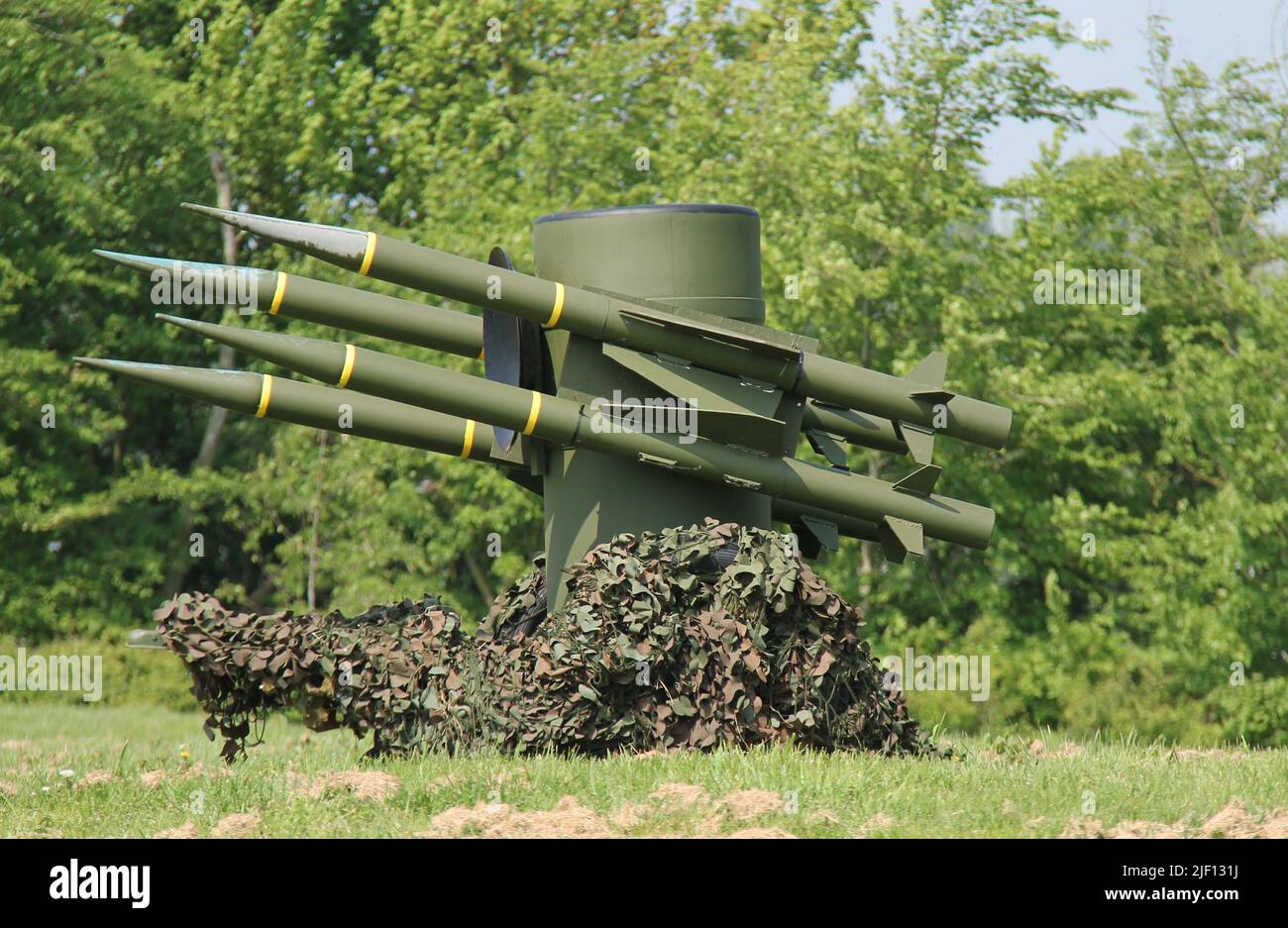 A Mobile Ground to Air Anti Aircraft Missile System. Stock Photo