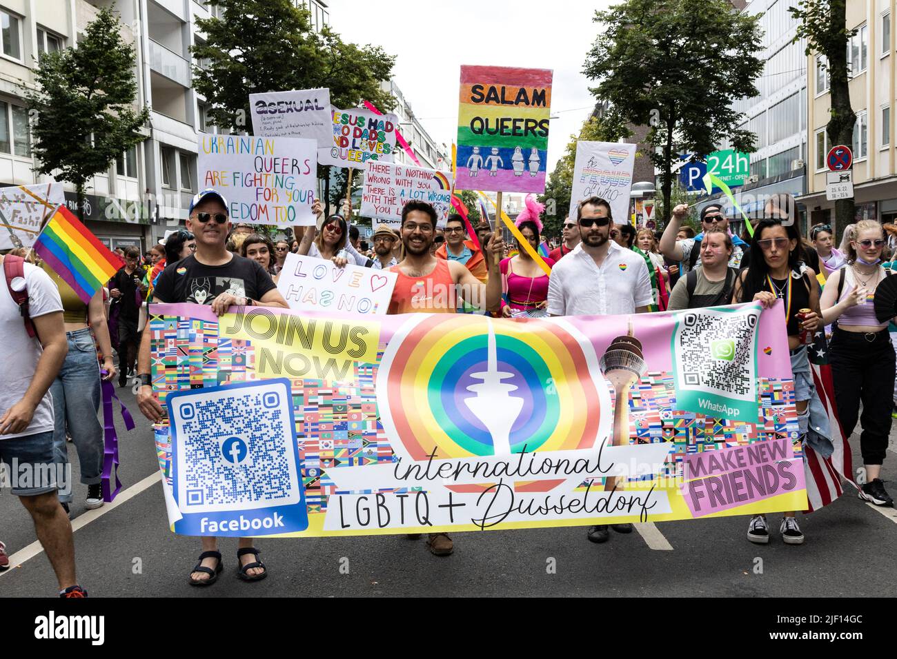 Christopher Street Day 2022 in Düsseldorf, Germany Stock Photo