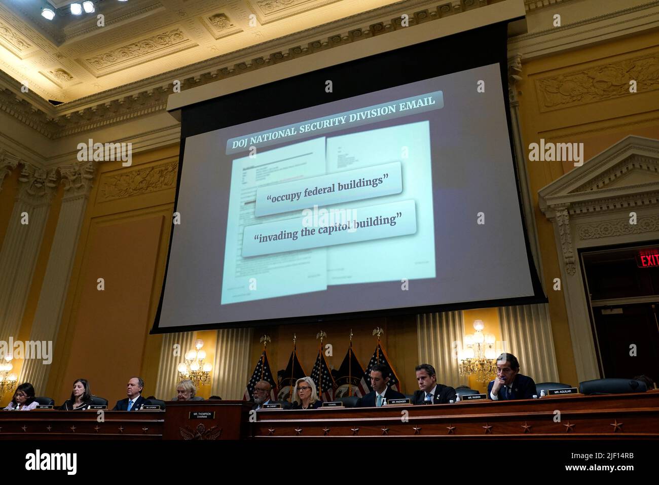 Washington, US, June 28, 2022. U.S. House Select Committee holds the fifth hearing with Cassidy Hutchinson, an aide to former White House Chief of Staff Mark Meadows, on its January 6 investigation on Capitol Hill in Washington on June 21, 2022. Photo by Yuri Gripas/ABACAPRESS.COM Stock Photo