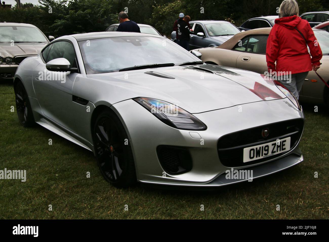 A view of a Jaguar vintage car in Oswestry Stock Photo Alamy
