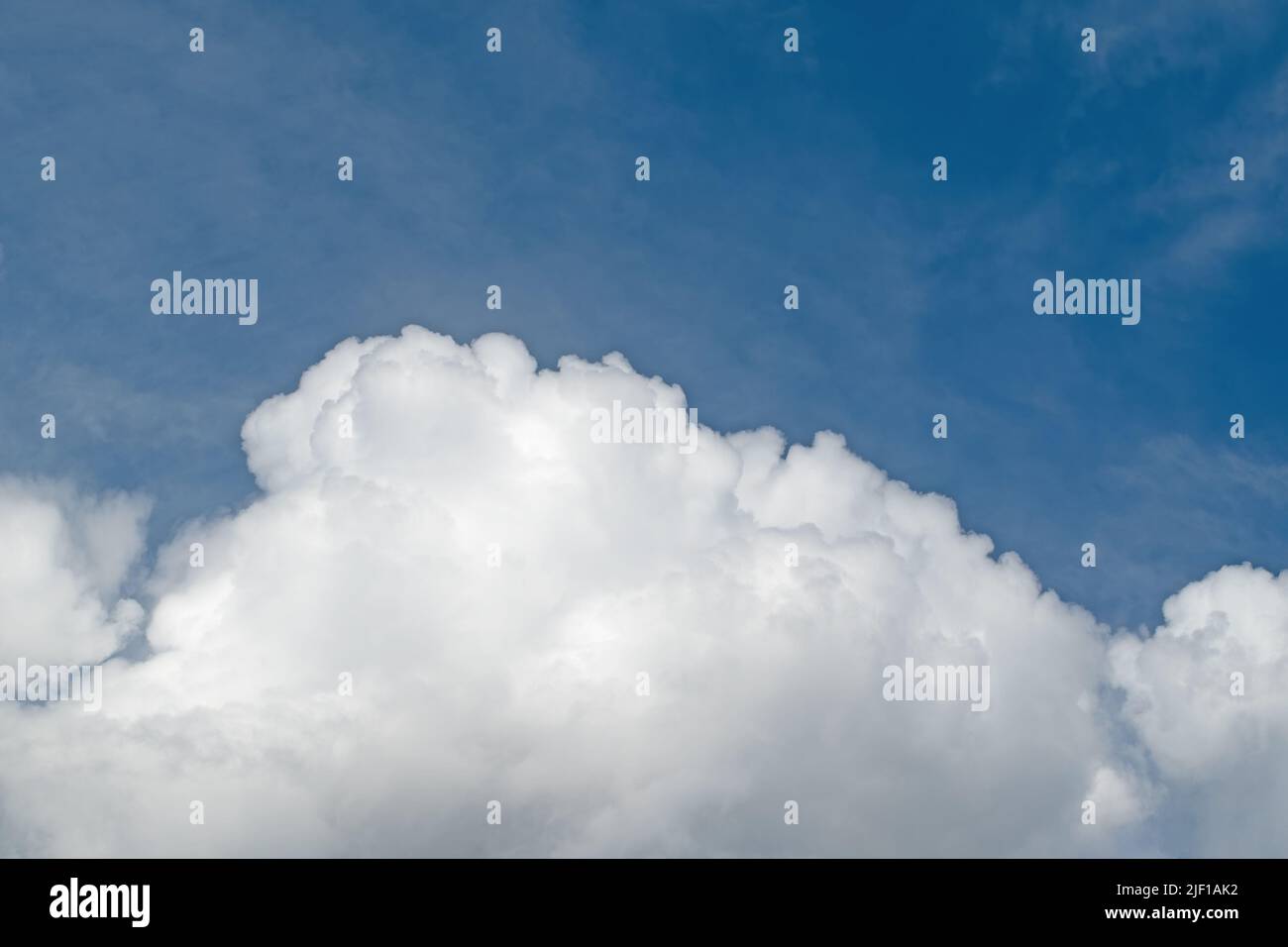 Cumulus, heap clouds in a closeup Stock Photo