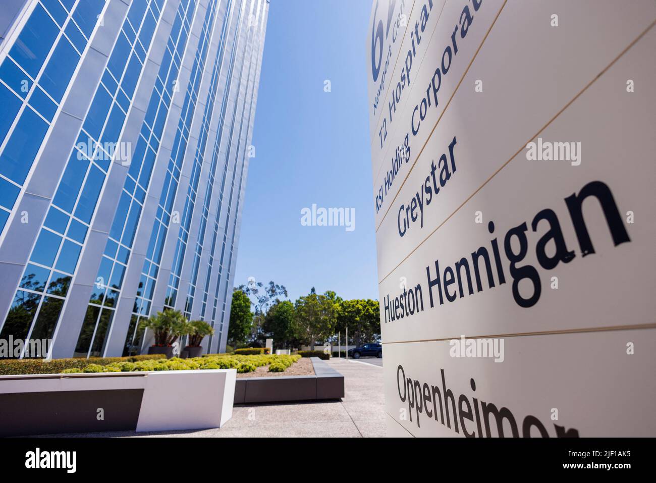 The law office of Heuston Hennigan is shown in Newport Beach, California, U.S., June 28, 2022.    REUTERS/Mike Blake Stock Photo