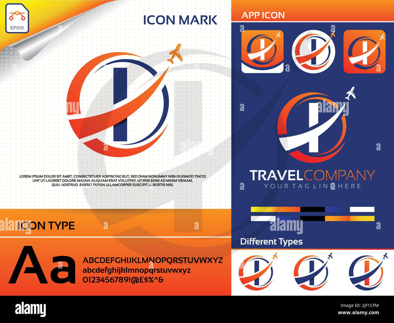 Letter i travel logo Premium Vector Stock Vector Image & Art - Alamy