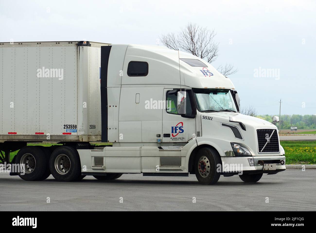 Volvo truck, (is a truck manufacturing division of Volvo based in Gothenburg, Sweden), Canada, North America Stock Photo