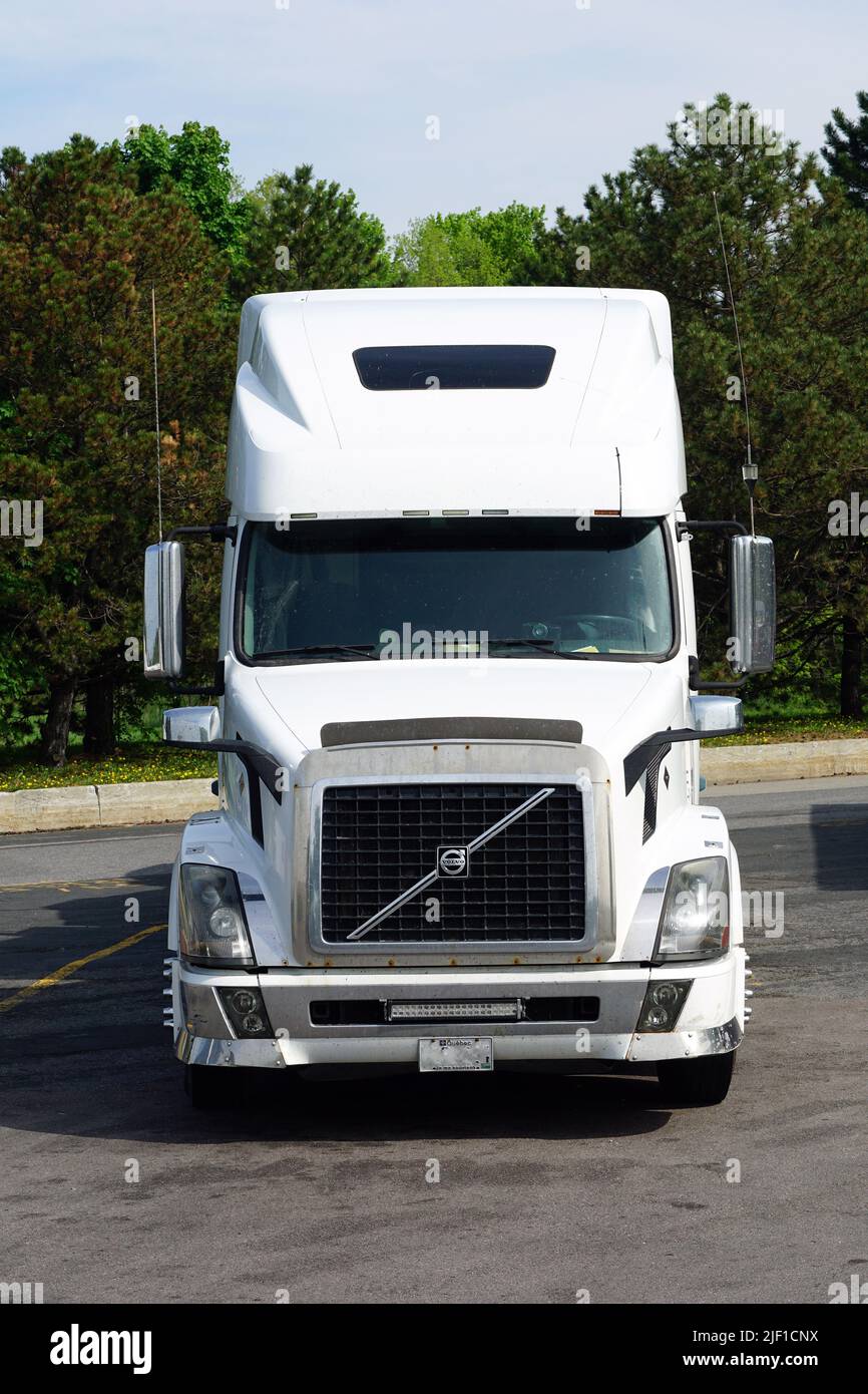 Volvo truck, (is a truck manufacturing division of Volvo based in Gothenburg, Sweden), Canada, North America Stock Photo