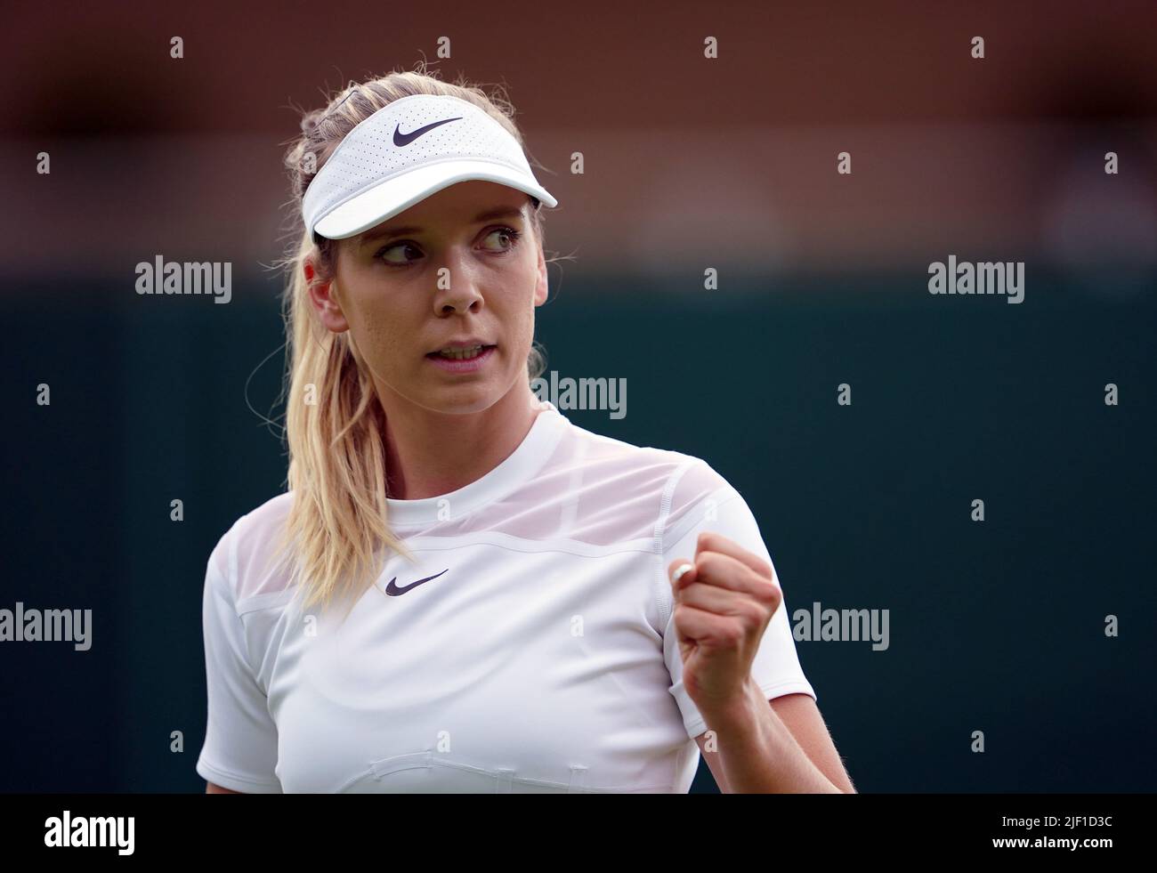 Katie Boulter during her match against Clara Burel on day two of the