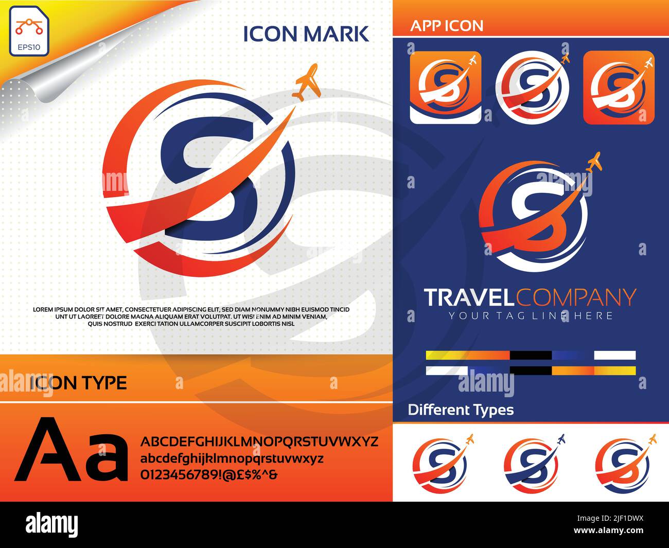 Letter s travel logo Premium Vector Stock Vector Image & Art - Alamy