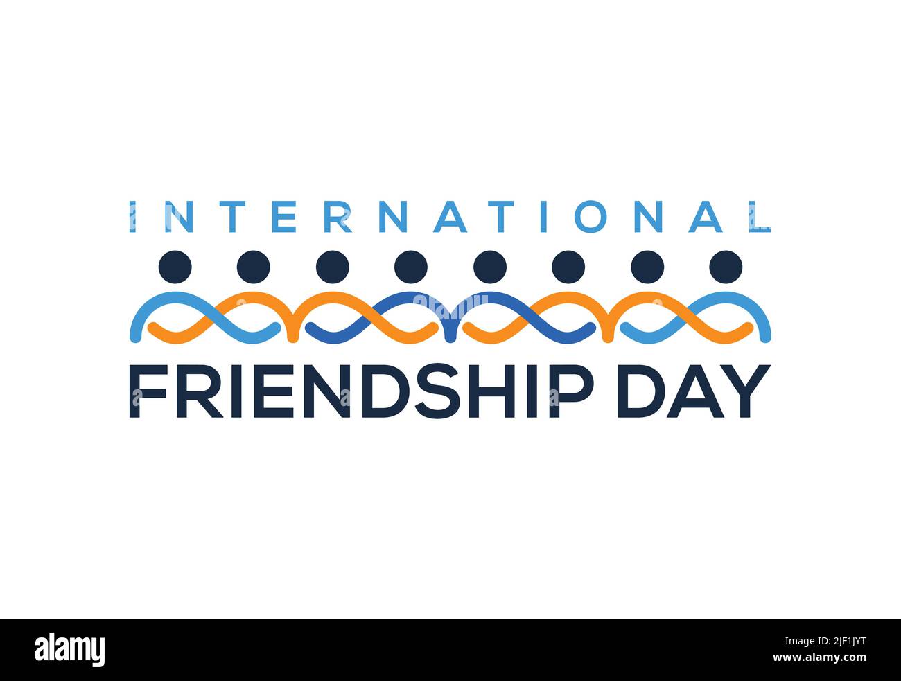 International friendship day vector template for the celebration Stock