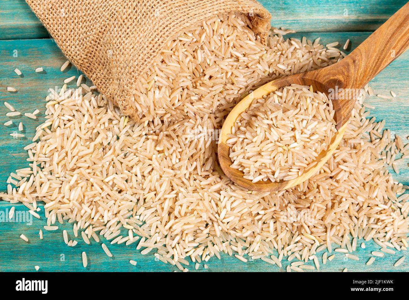Organic Raw Brown Rice Basic Cereal For Food Stock Photo Alamy