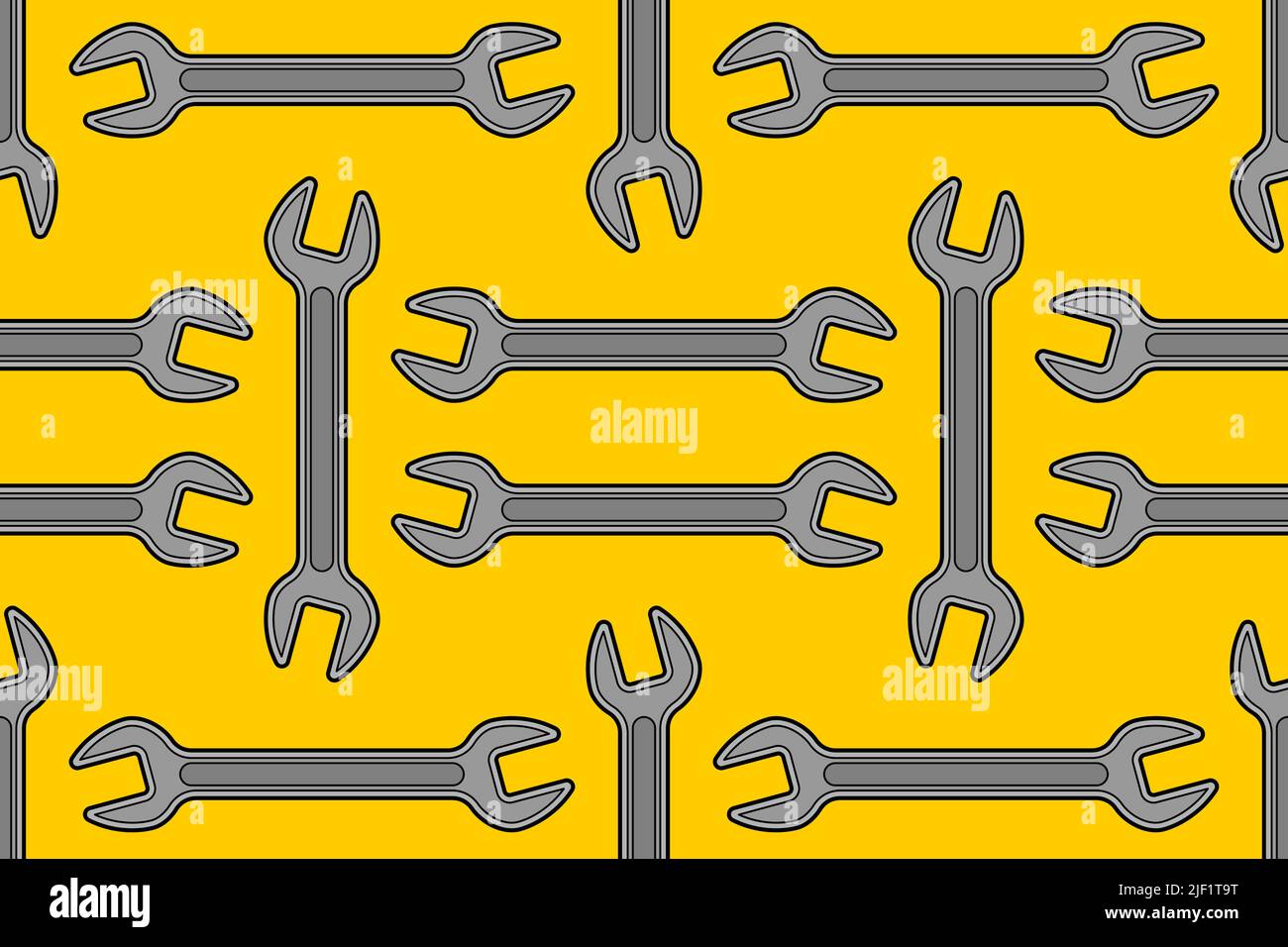 Wrench pattern seamless. Repair Tool background. Vector texture Stock Vector