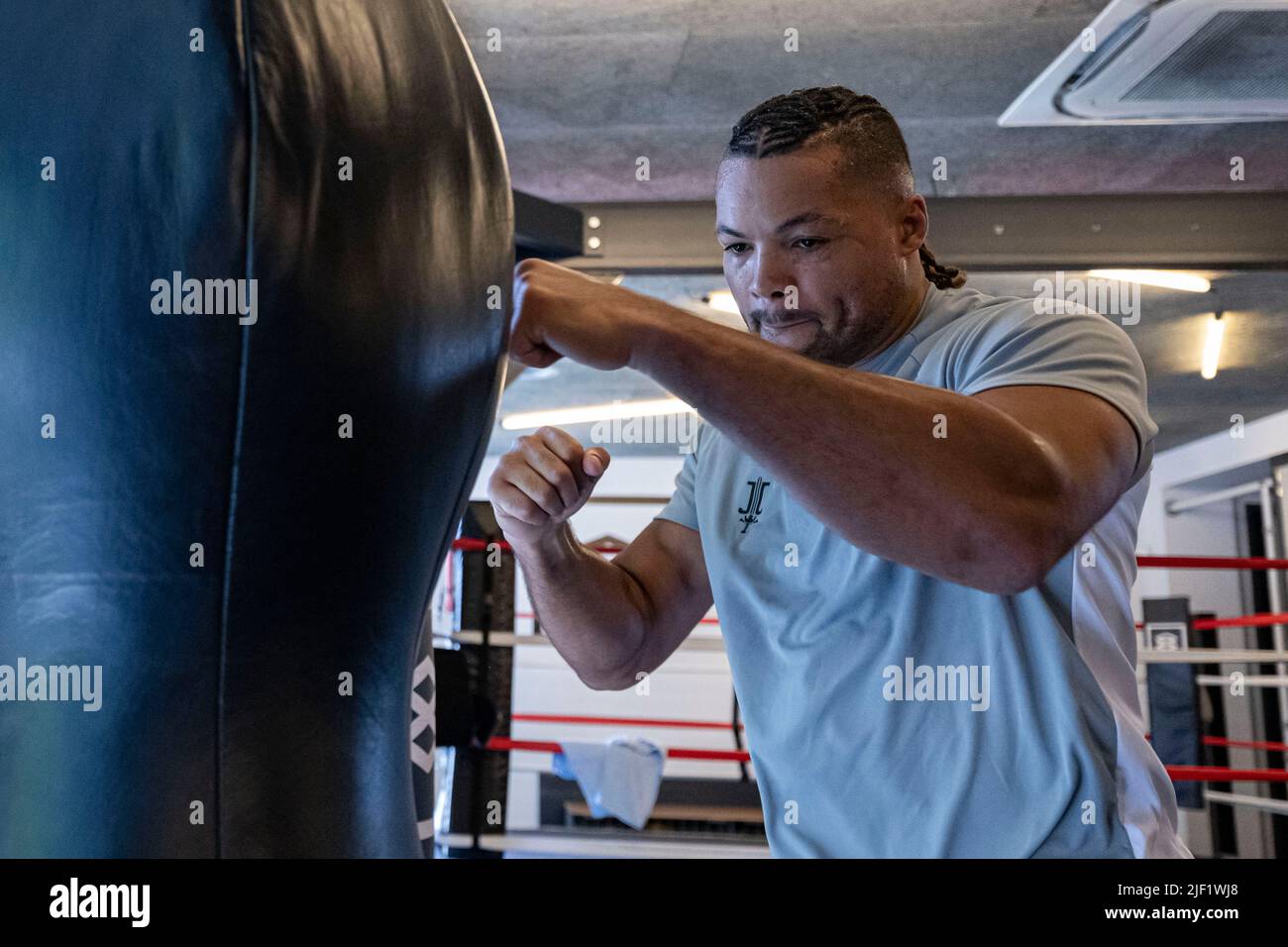 LONDON, UNITED KINGDOM. 28th Jun, 2022.  during Frankwarren presents - Joe Joyce Media Workout at The Secret Boxing Gym on Tuesday, June 28, 2022 in LONDON (Editorial use only, license required for commercial use. No use in betting, games or a single club/league/player publications.) Credit: Taka G Wu/Alamy Live News Stock Photo