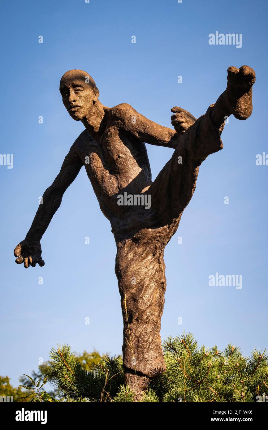 Concrete sculptures in a small nature park behind Cosby's Garden Centre