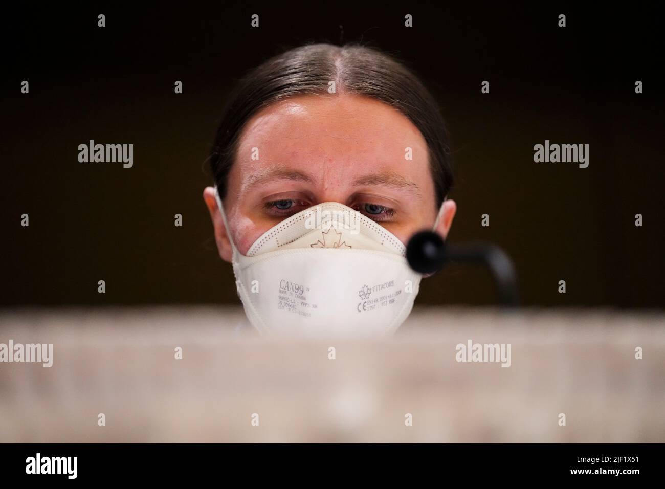 Valerie Warmerdam, daughter of murder victim Nathalie Warmerdam, reacts