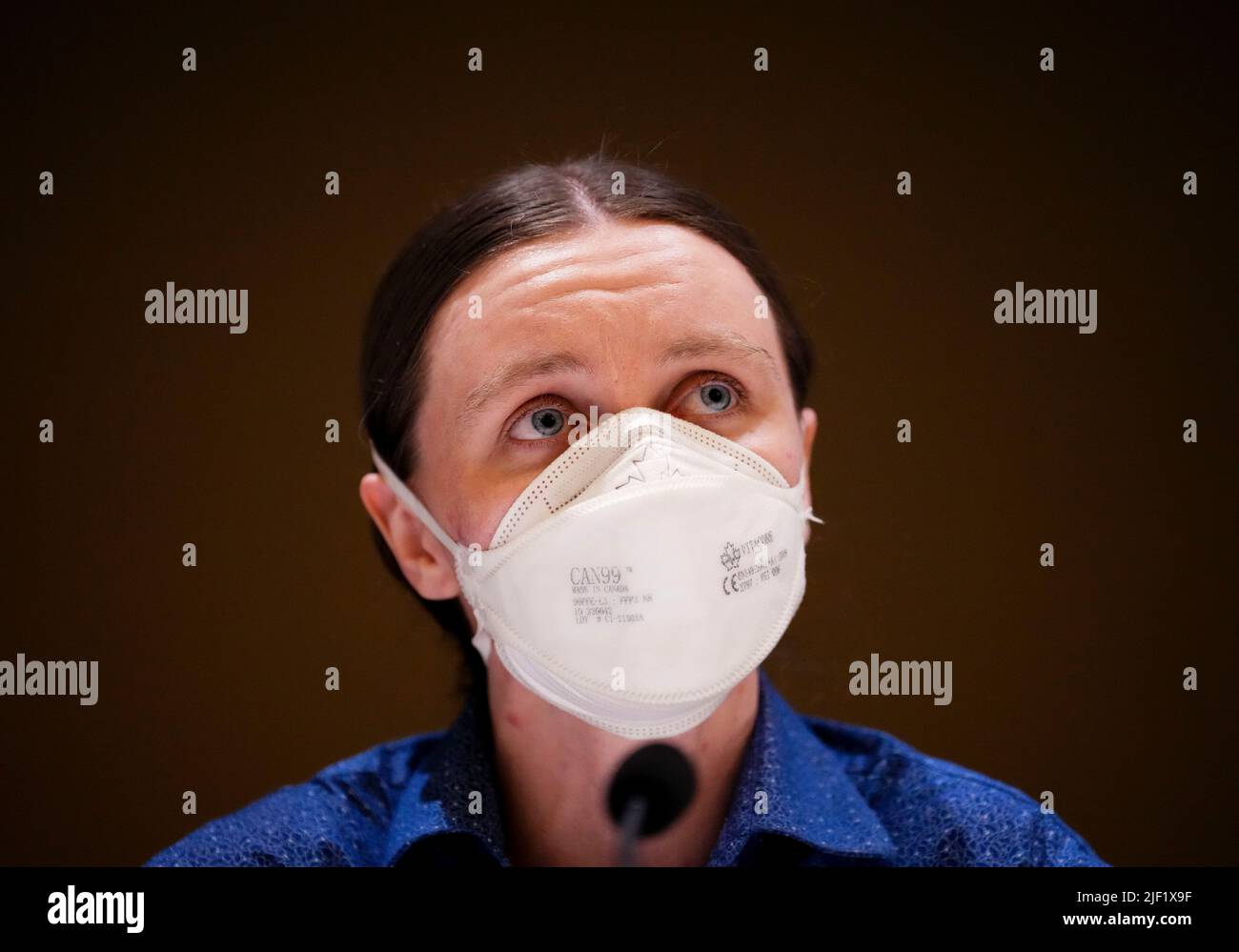 Valerie Warmerdam, daughter of murder victim Nathalie Warmerdam, reacts