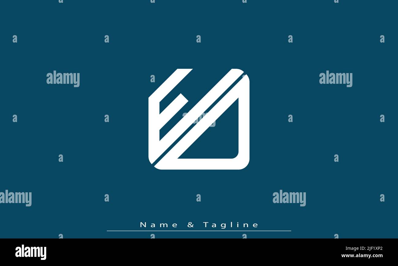 Alphabet letters Initials Monogram logo ED , DE Stock Vector