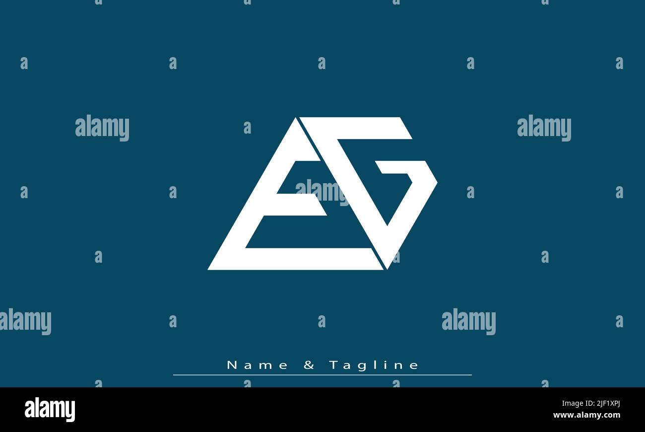 Alphabet letters Initials Monogram logo EG , GE Stock Vector
