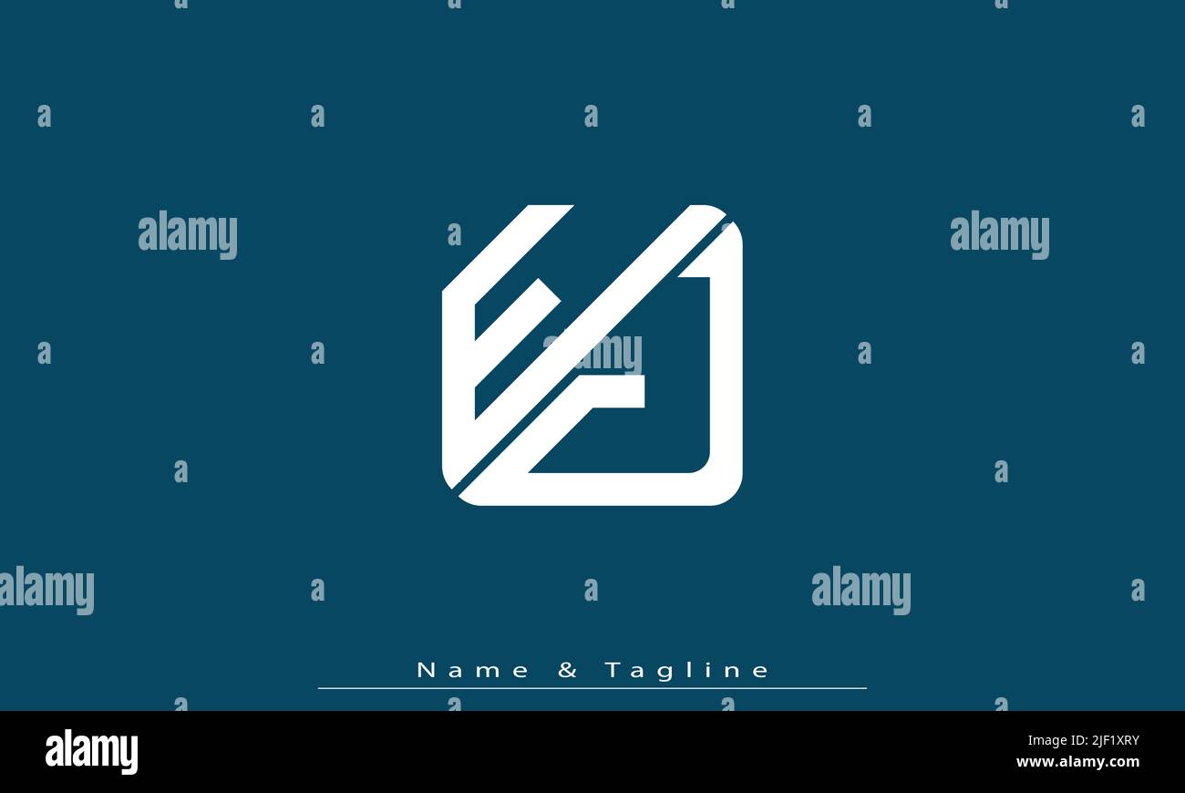 Alphabet letters Initials Monogram logo EJ , JE Stock Vector