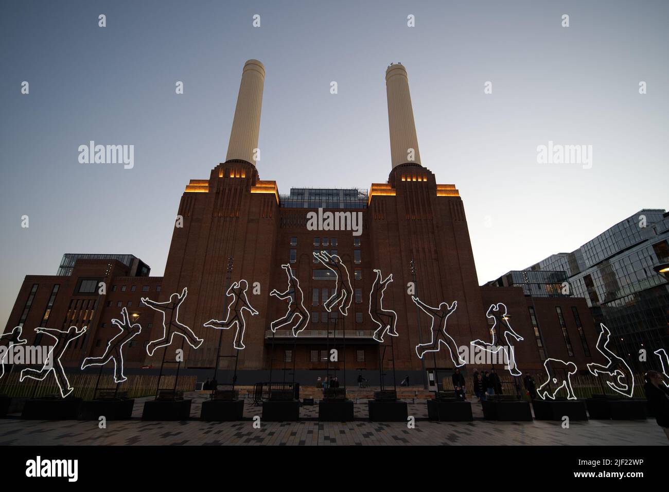 Battersea Power Station light festival Stock Photo Alamy