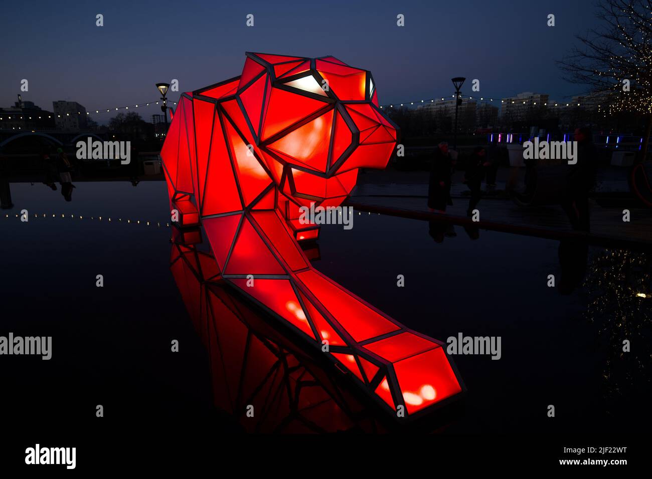 Battersea Power Station light festival Stock Photo Alamy