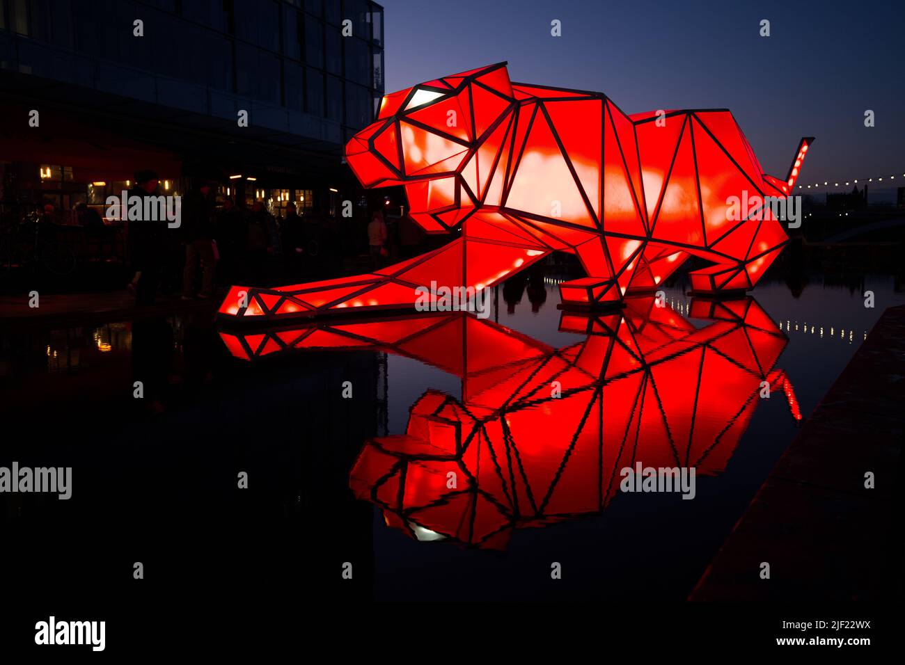 Battersea Power Station light festival Stock Photo Alamy