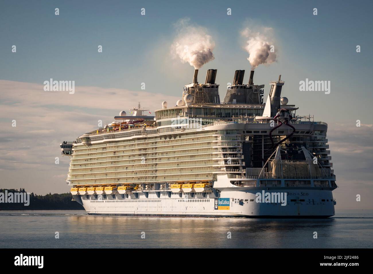 Cruise ship "Oasis of the Seas" on its maiden visit in Halifax, Nova