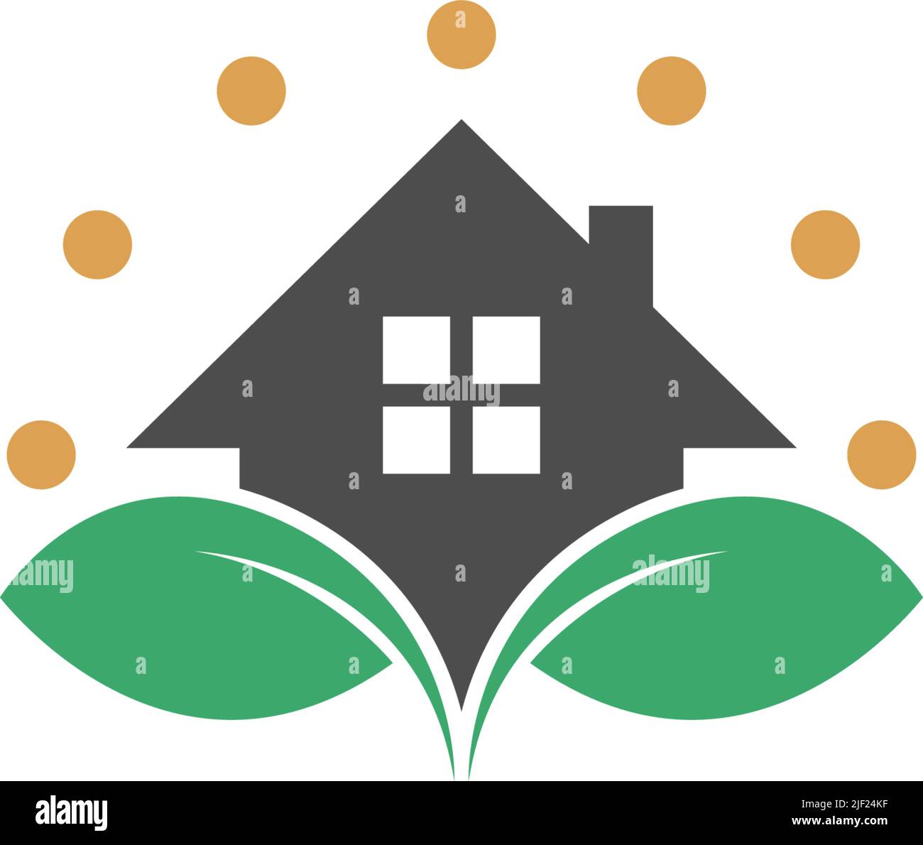 Eco house logo icon design illustration template vector Stock Vector