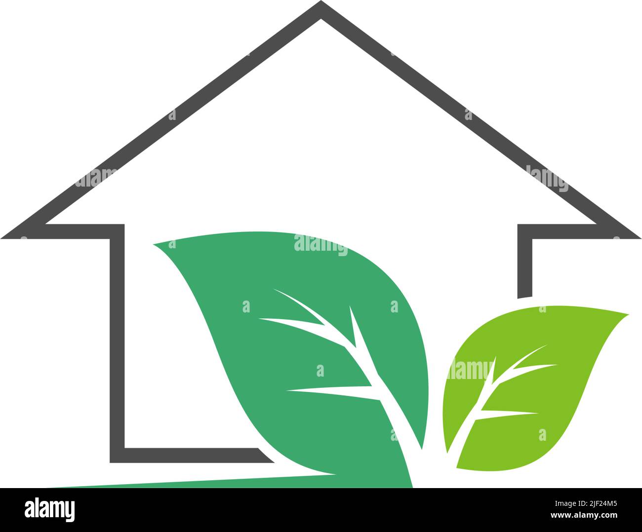 Eco house logo icon design illustration template vector Stock Vector