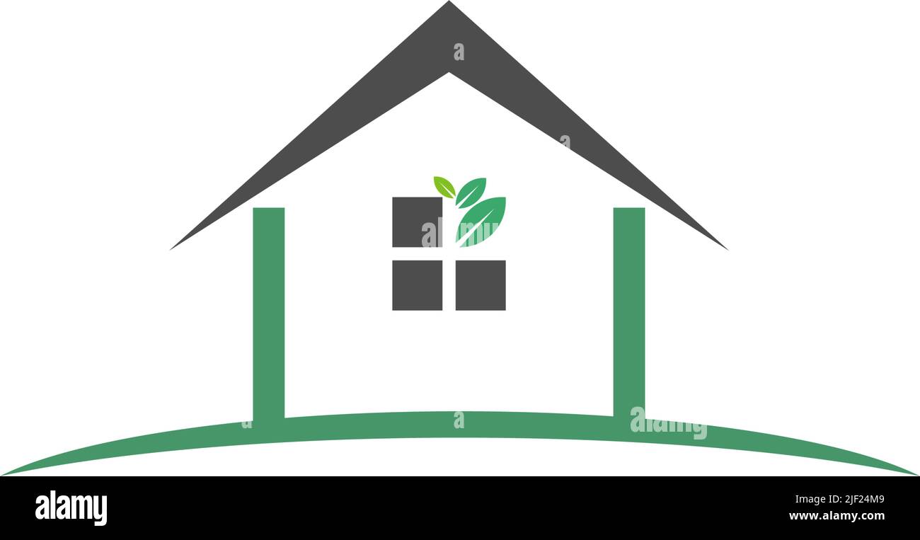 Eco house logo icon design illustration template vector Stock Vector