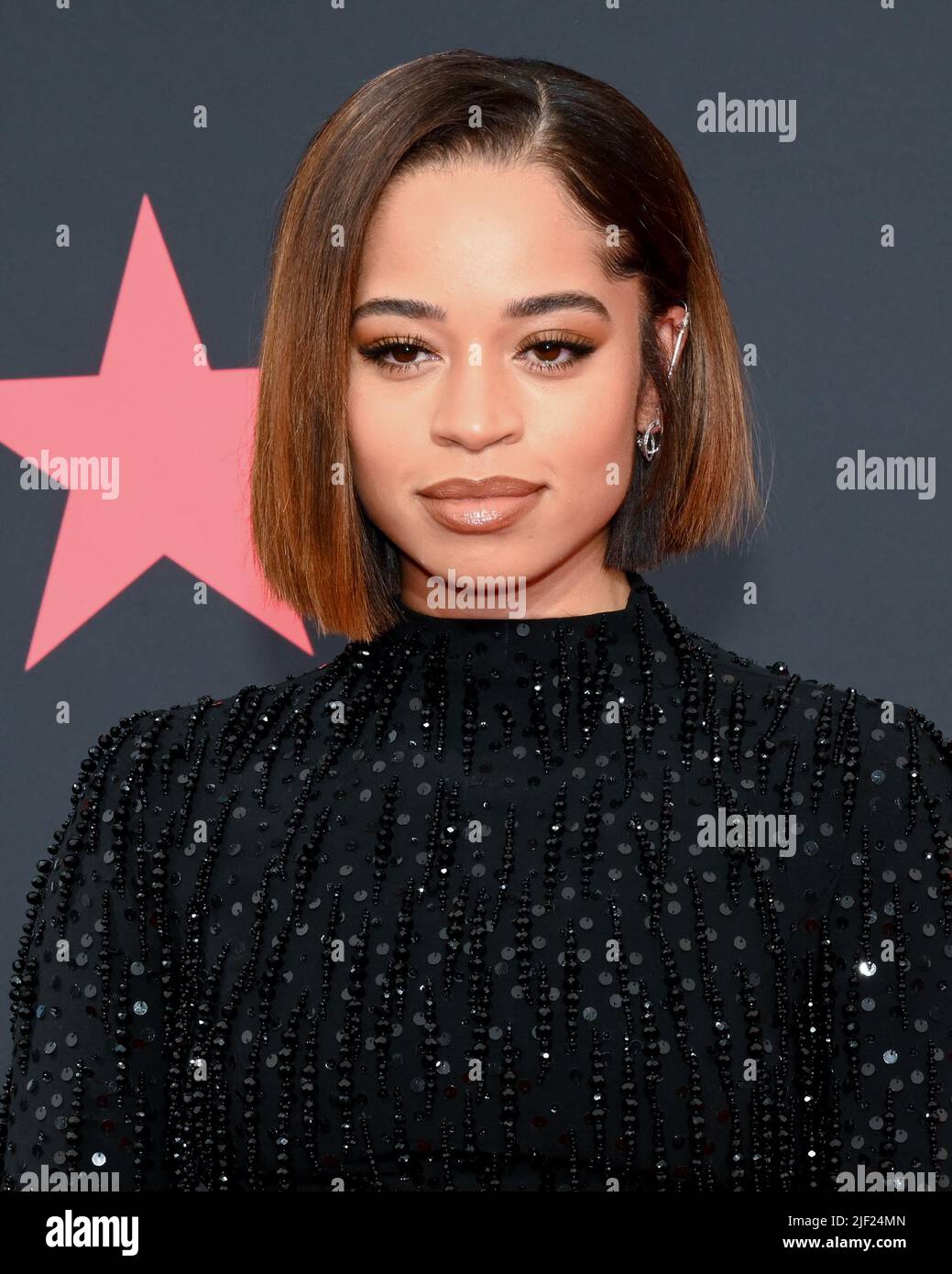 June 26, 2022, Los Angeles, California, USA Ella Mai attends the BET