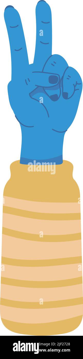 left hand peace and love Stock Vector