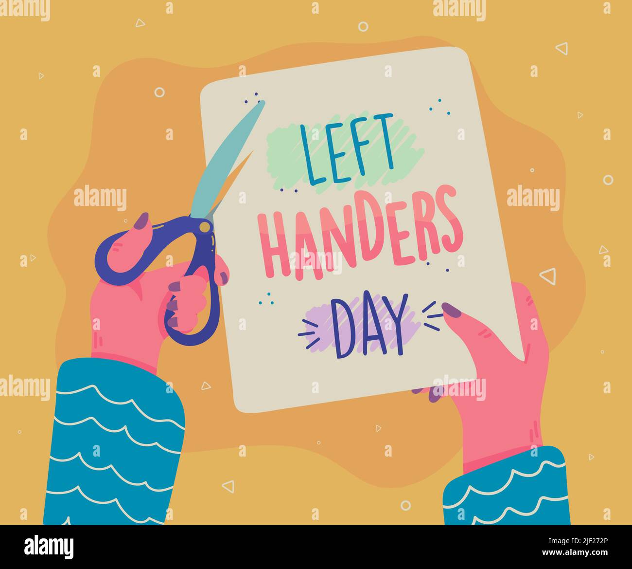 left handers day Stock Vector