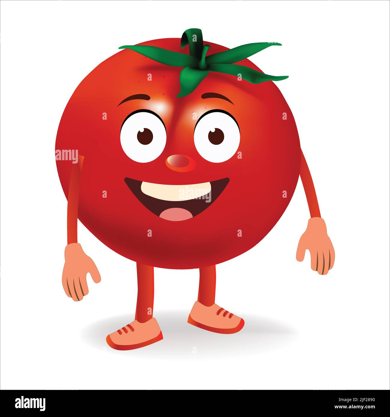 Cartoon red tomato smiling happy hi-res stock photography and images - Alamy