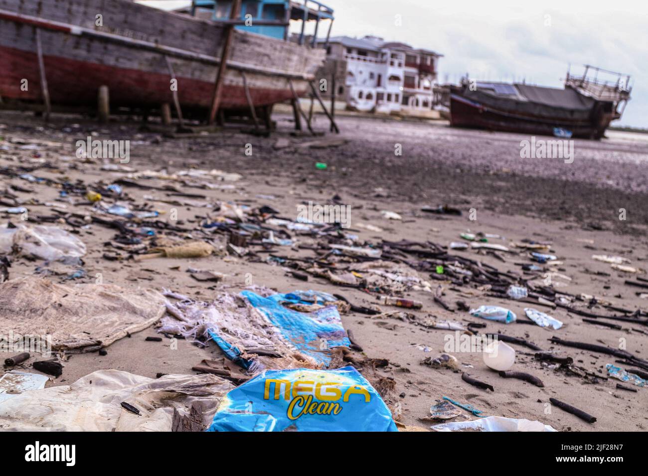 Mombasa, Kenya. 26th June, 2022. A view of a plastic packaging bag of a