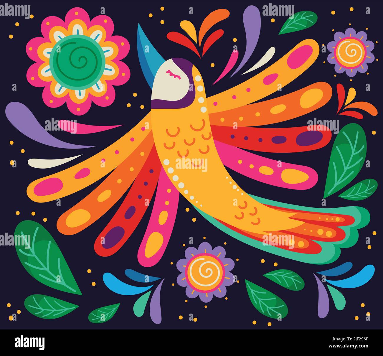 Mexico bird vintage illustration Stock Vector Images - Alamy