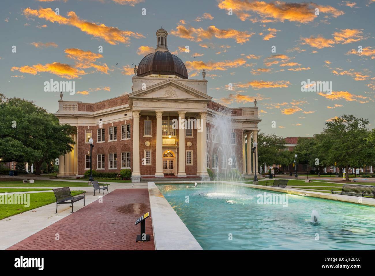 Hattiesburg, MS - June 12, 2022: The Administration Building on the campus of the University of Southern Mississippi Stock Photo
